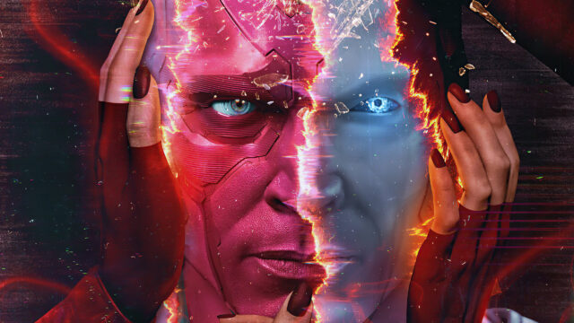 WandaVision Dual Face Vision High Resolution Desktop Wallpaper