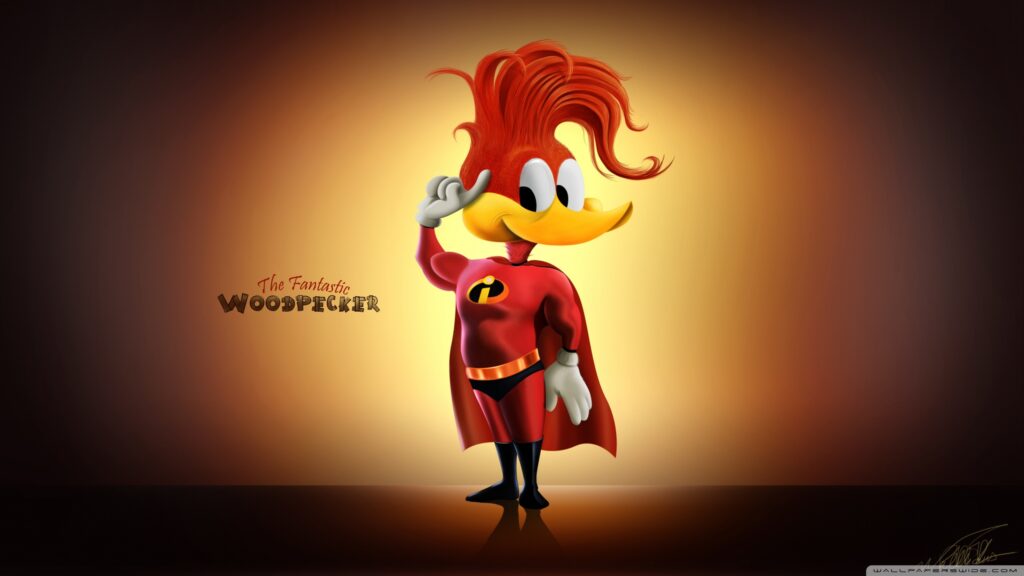 Woody Woodpecker as Mr. Incredible 4K Desktop Wallpaper