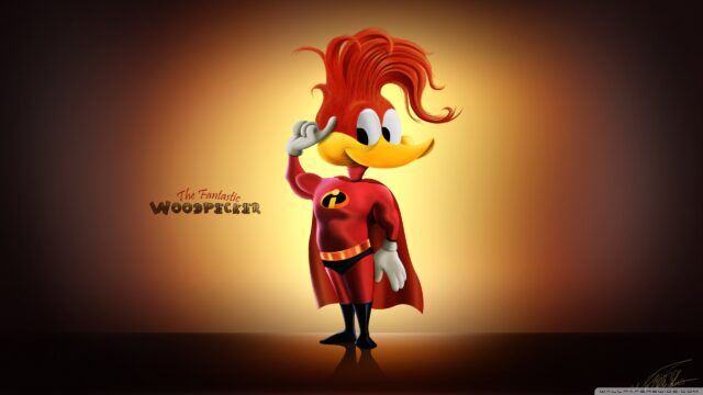 Woody Woodpecker as Mr. Incredible 4K Desktop Wallpaper