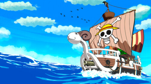 Going Merry One Piece Sailing Ocean Desktop Wallpaper