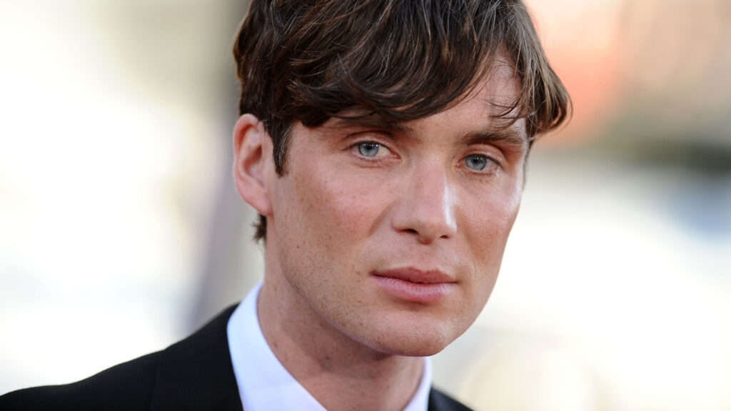 Portrait of Cillian Murphy in a Formal Suit Desktop Wallpaper