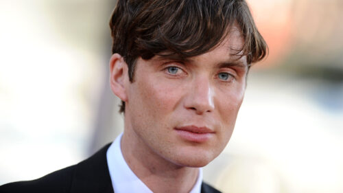 Portrait of Cillian Murphy in a Formal Suit Desktop Wallpaper