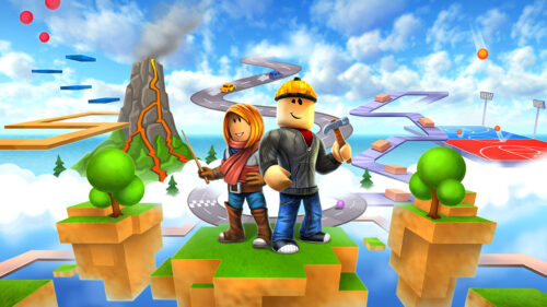 Roblox World Floating Islands 4K Desktop Wallpaper