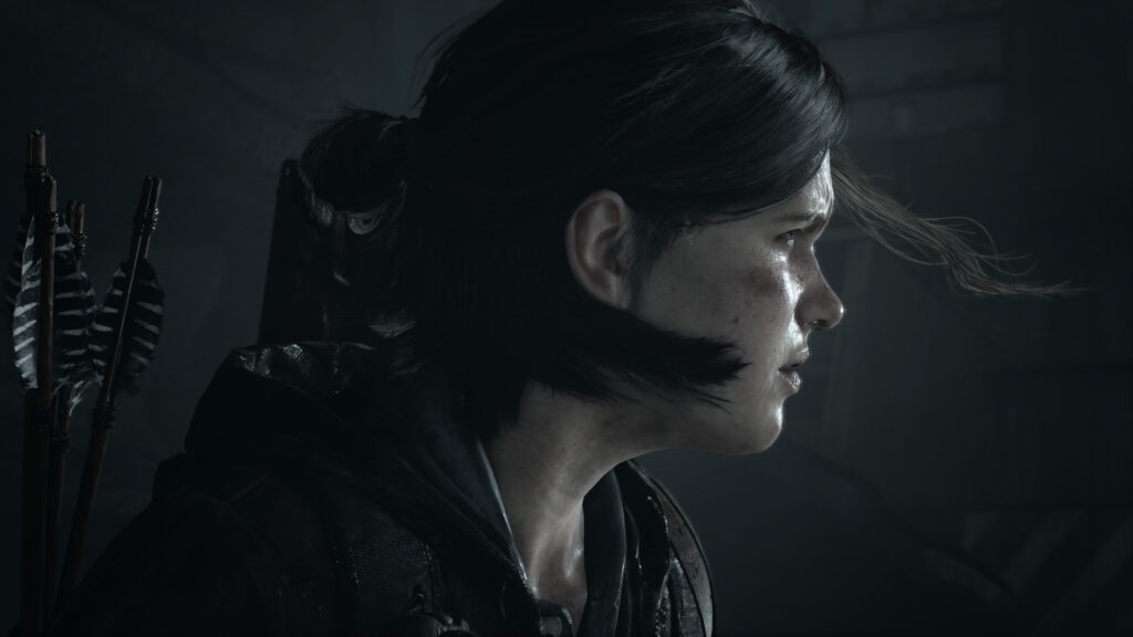 Ellie Williams Profile Dark Portrait 4K Desktop Wallpaper
