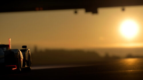 Audi R18 e-tron Quattro at Sunset Desktop Wallpaper