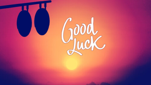 Good Luck Sunset Silhouette Desktop Wallpaper