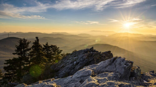 Breathtaking Appalachian Mountain Sunset Scenic Desktop Wallpaper