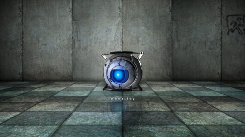 Wheatley Portal Core Minimalist 16:9 Desktop Wallpaper