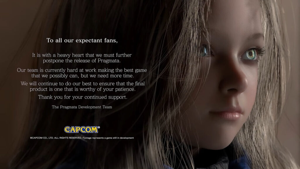 Capcom Pragmata Development Delay Message 4K Desktop Wallpaper