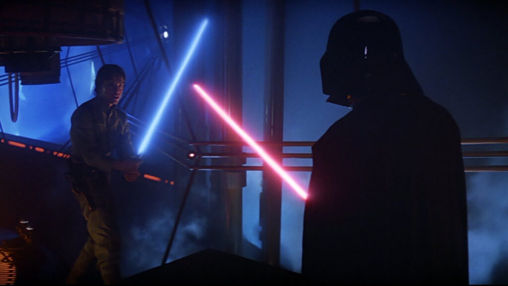 Darth Vader vs Luke Skywalker Lightsaber Duel Desktop Wallpaper