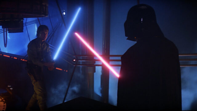 Darth Vader vs Luke Skywalker Lightsaber Duel Desktop Wallpaper