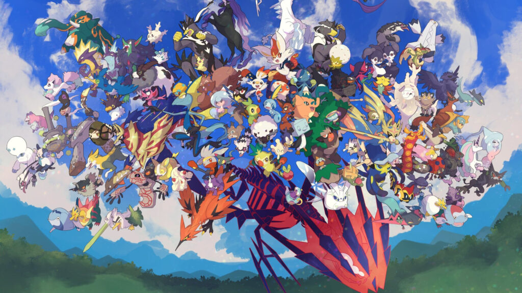 Galar Region Pokémon Ensemble Desktop Wallpaper