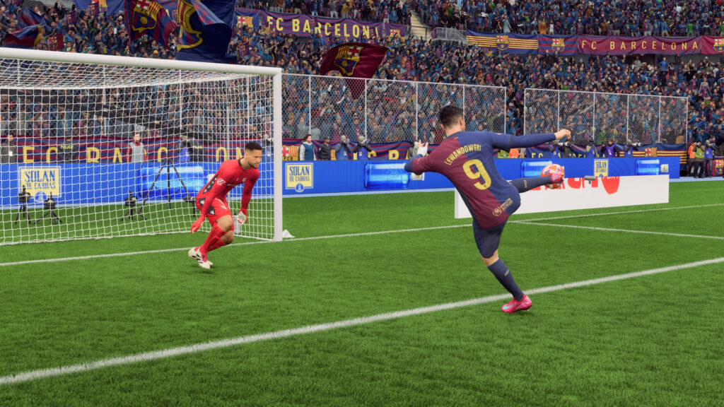 Robert Lewandowski Striking the Ball PC Wallpaper