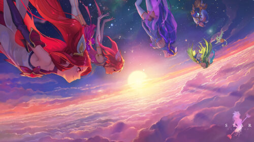 Star Guardian Anime Fantasy Sky 4K Desktop Wallpaper