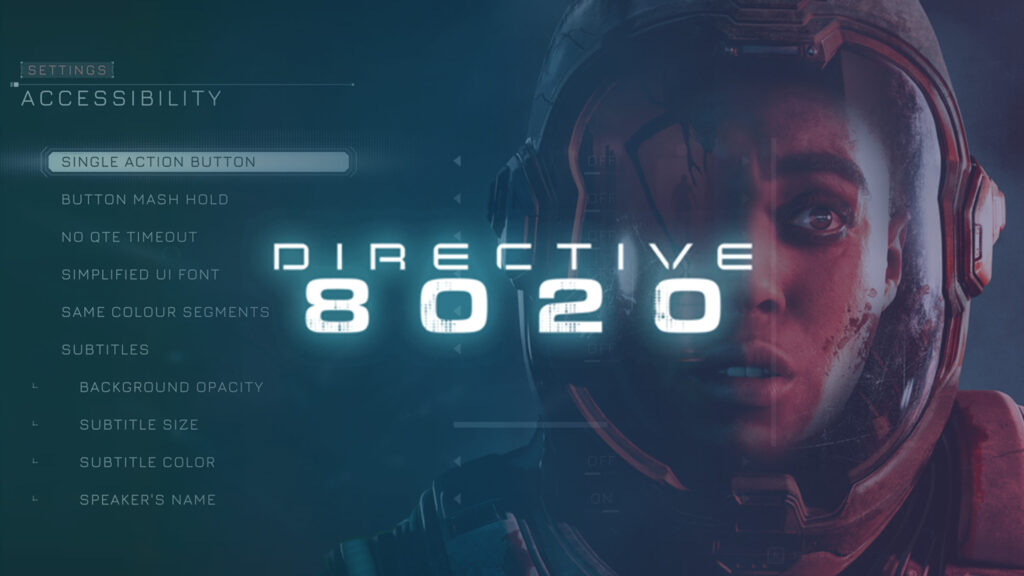 Directive 8020 Sci-Fi Horror Game Accessibility Menu Desktop Wallpaper
