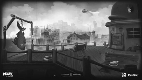 Mouse P.I. For Hire Noir Harbor Scene Desktop Wallpaper