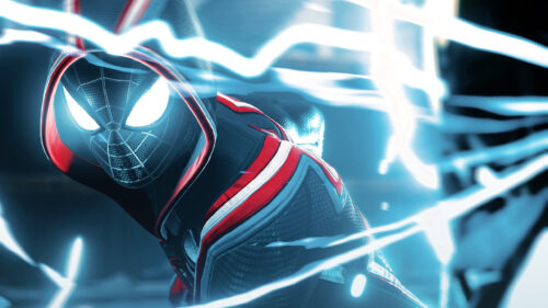 Miles Morales Spider-Man Electrifying Action 4K Desktop Wallpaper