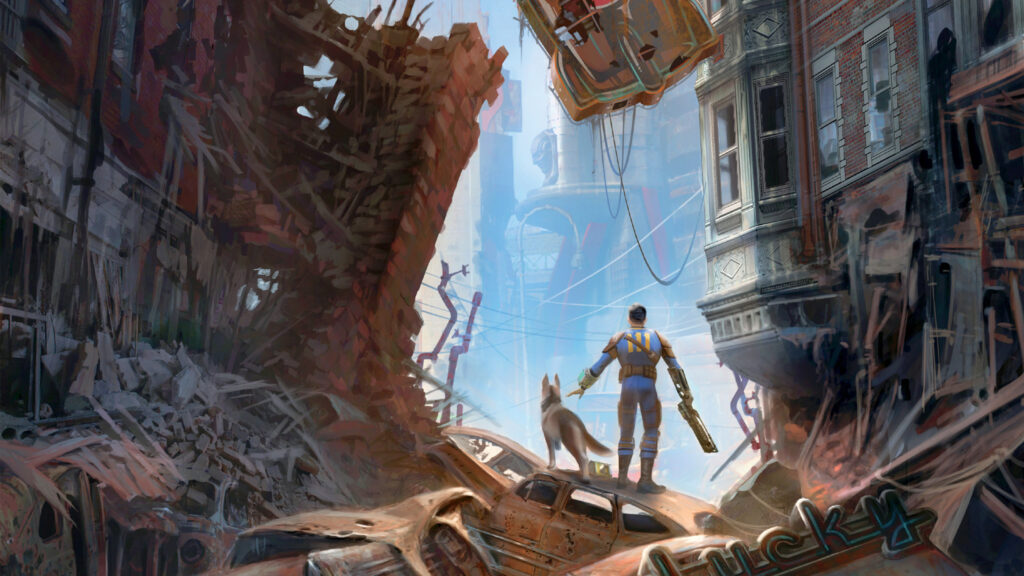 Fallout 4 Post-Apocalyptic Wasteland City Desktop Wallpaper