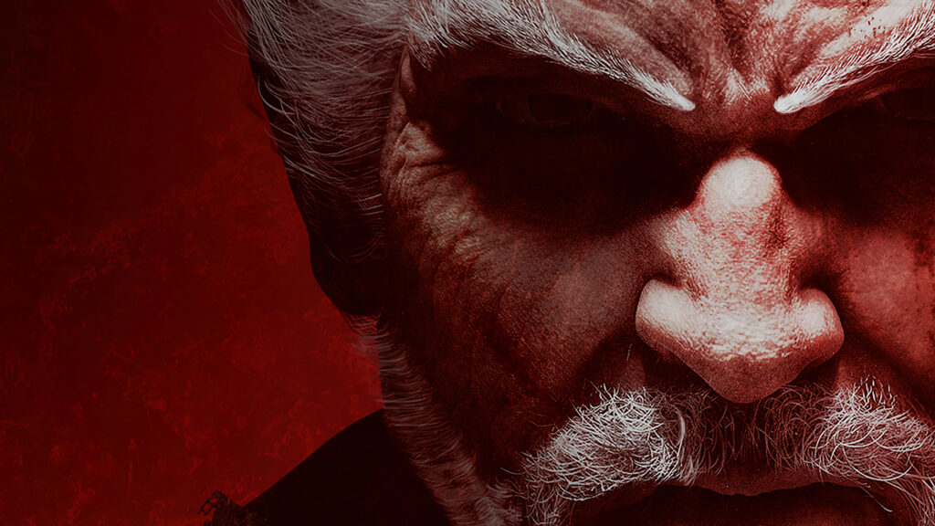 Close-up Portrait of an Intense Elderly Man Desktop Wallpaper