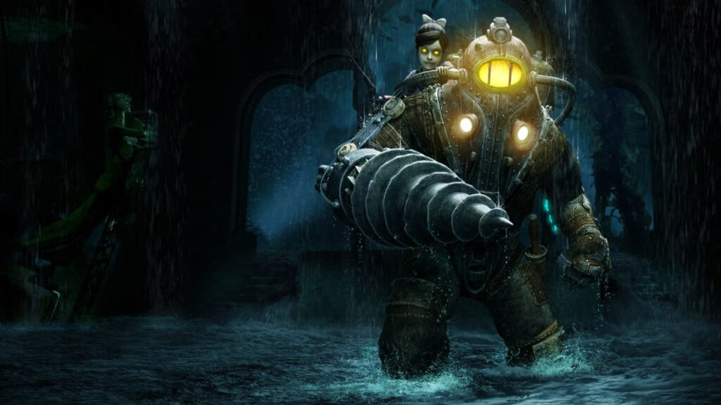 BioShock 2 Big Daddy and Little Sister 4K Desktop Wallpaper