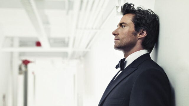 Hugh Jackman in Formal Tuxedo Desktop Wallpaper