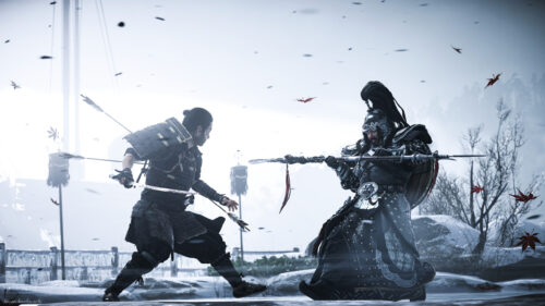 Samurai Duel Against General Khotun Khan 4K Desktop Wallpaper