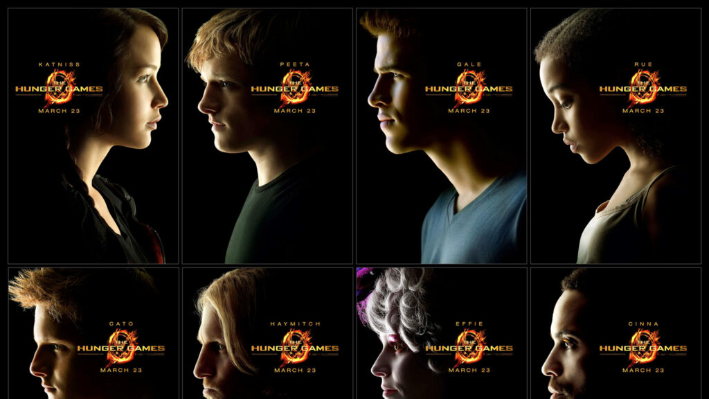 The Hunger Games Cast Silhouette Desktop Wallpaper