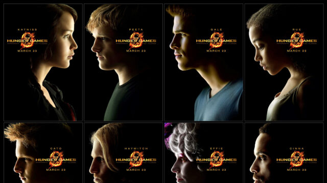 The Hunger Games Cast Silhouette Desktop Wallpaper
