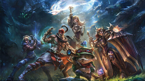 League of Legends Champions Group Fantasy Art Desktop Wallpaper