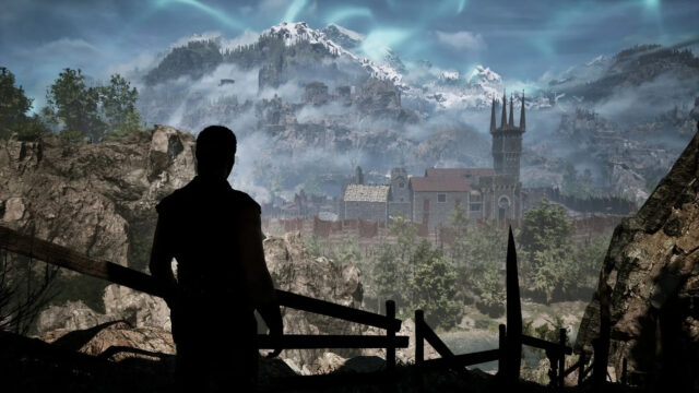 Fantasy Landscape Lookout 4K Wallpaper
