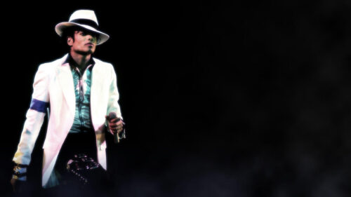 Michael Jackson Performance in White Suit Desktop Wallpaper