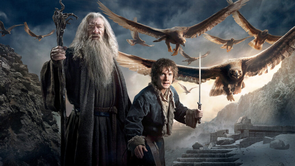 Gandalf and Bilbo Baggins The Hobbit Movie 4K Wallpaper