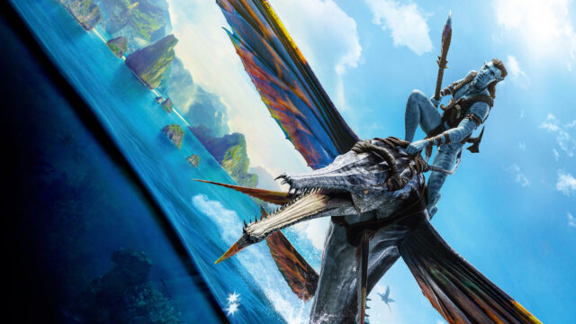 Jake Sully Riding Skimwing Avatar The Way of Water 4K Wallpaper