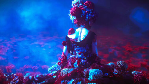 Surreal Floral Goddess Figure Artistic 4K Wallpaper