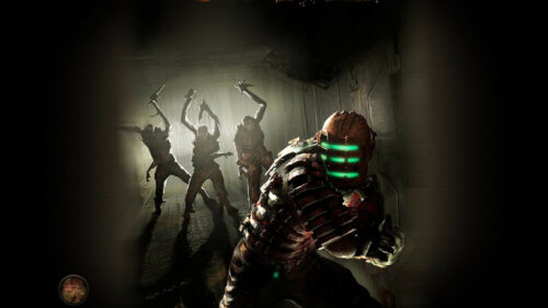 Dead Space Isaac Clarke Facing Necromorphs 4K Desktop Wallpaper