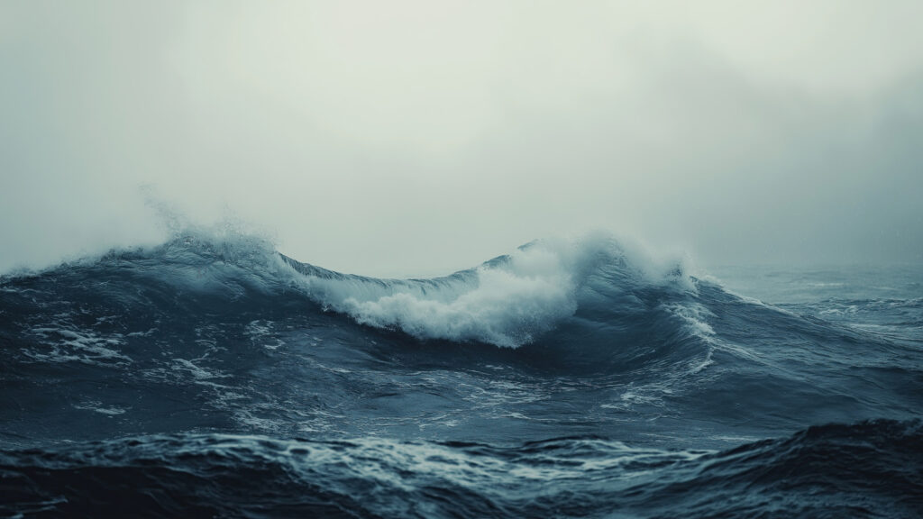 Dark Stormy Ocean Waves High Resolution 4K Desktop Wallpaper
