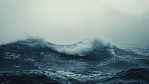 Dark Stormy Ocean Waves High Resolution 4K Desktop Wallpaper