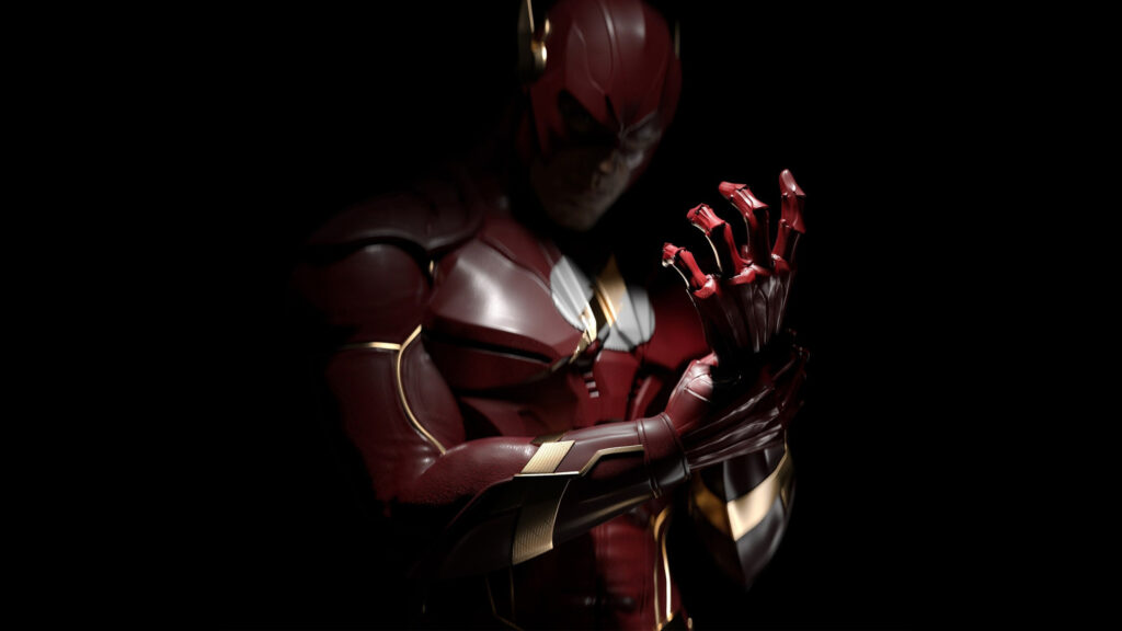 The Flash Cinematic Red Suit Artistry 4K Desktop Wallpaper