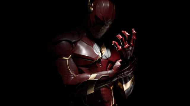 The Flash Cinematic Red Suit Artistry 4K Desktop Wallpaper