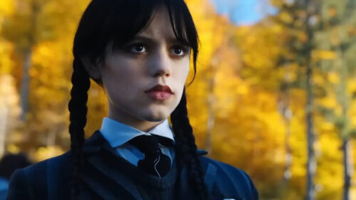 Wednesday Addams Closeup Shot 16:9 Desktop Wallpaper
