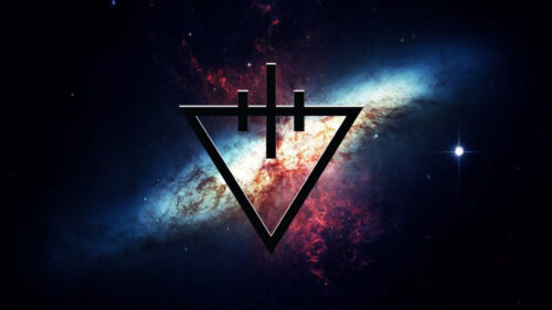 Space Galaxy Triangle Symbol 4K Desktop Wallpaper