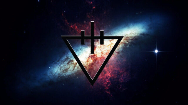 Space Galaxy Triangle Symbol 4K Desktop Wallpaper