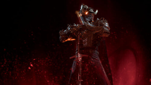 Dark Fantasy Armored Knight 4K Desktop Wallpaper