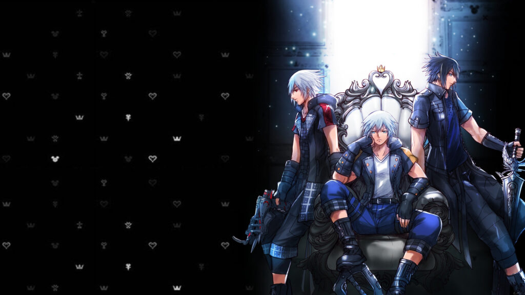 Kingdom Hearts and Noctis Crossover Style Desktop Wallpaper