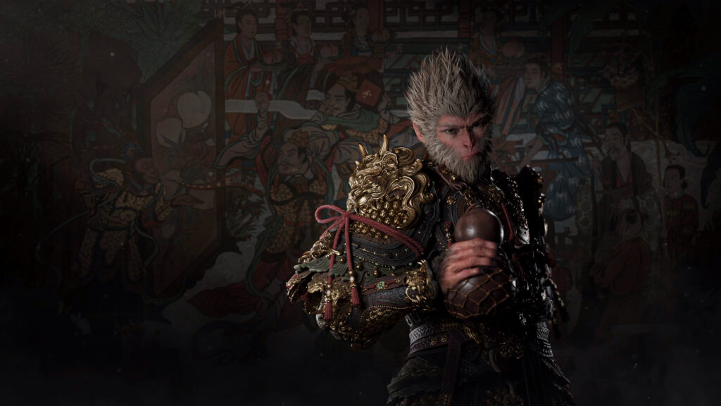 Sun Wukong Holding a Gourd Desktop Wallpaper