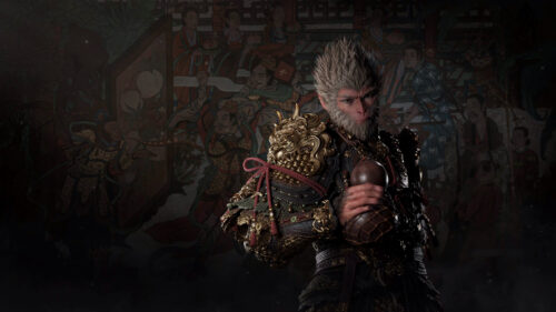 Sun Wukong Holding a Gourd Desktop Wallpaper