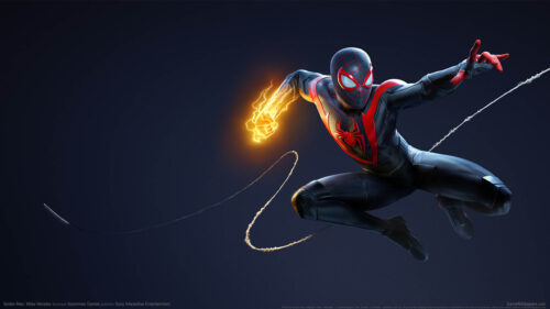 Miles Morales Spider-Man Unleashing Venom Blast 4K Wallpaper