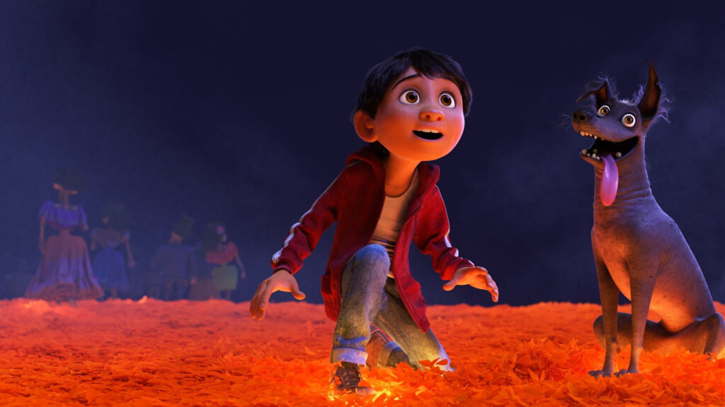 Miguel and Dante from Pixar's Coco 4K Desktop Wallpaper