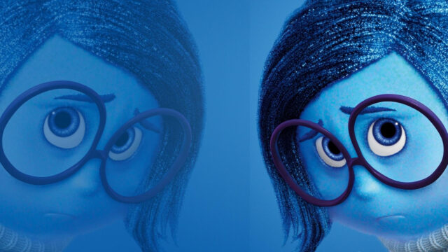 Sadness from Inside Out Minimalist 4K Desktop Wallpaper