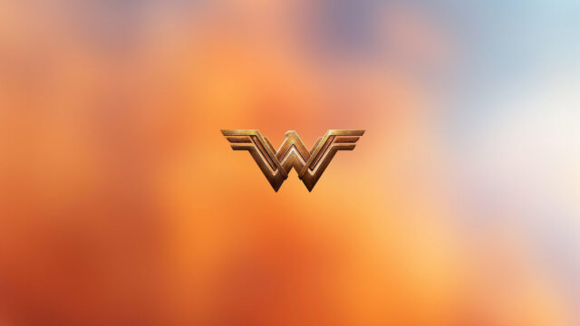 Wonder Woman Metallic Logo Gradient Background Desktop Wallpaper